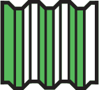 Metal roofing icon