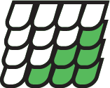 Asphalt shingle roofing icon